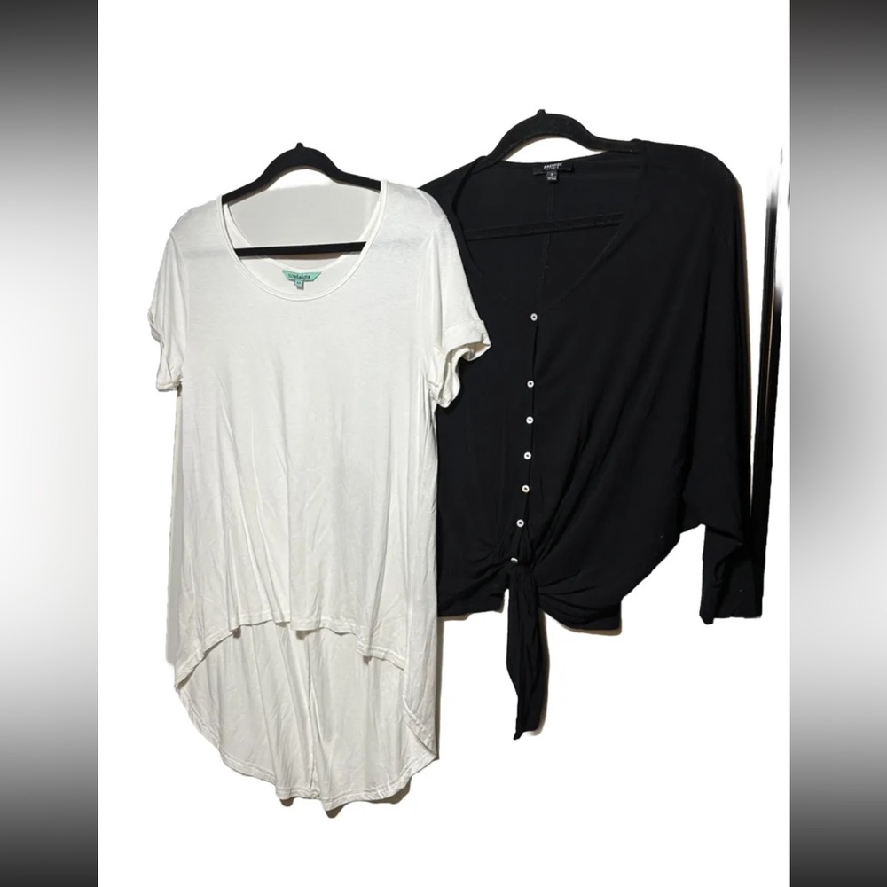 Woman’s Shirt Bundle Size Medium And Large Black And White Nostalgia And Premise